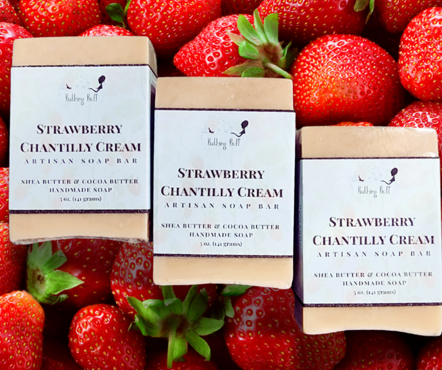 Strawberry Chantilly Cream Handmade Soap