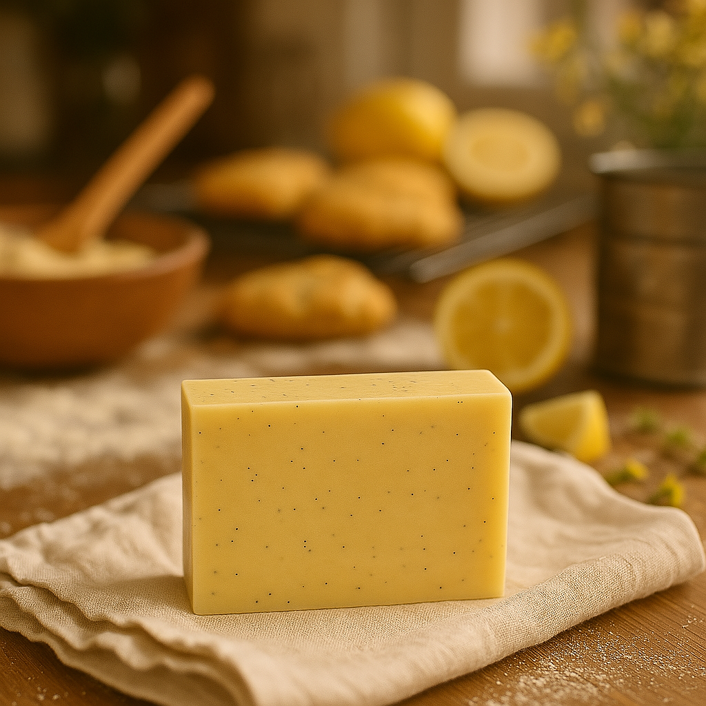 Lemon Poppy Seed Scone Handmade Soap